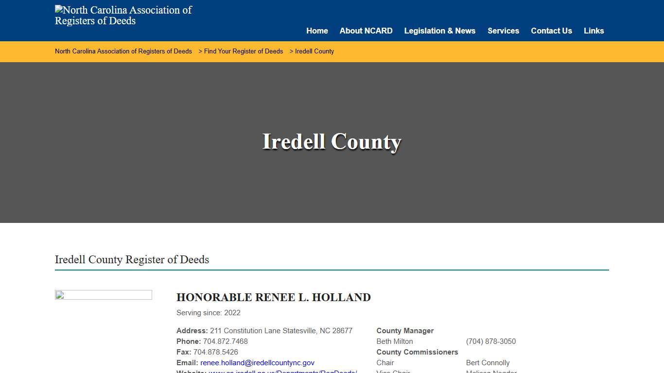 Iredell County – North Carolina Association of Registers of Deeds